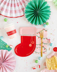 Platos de medias navideñas