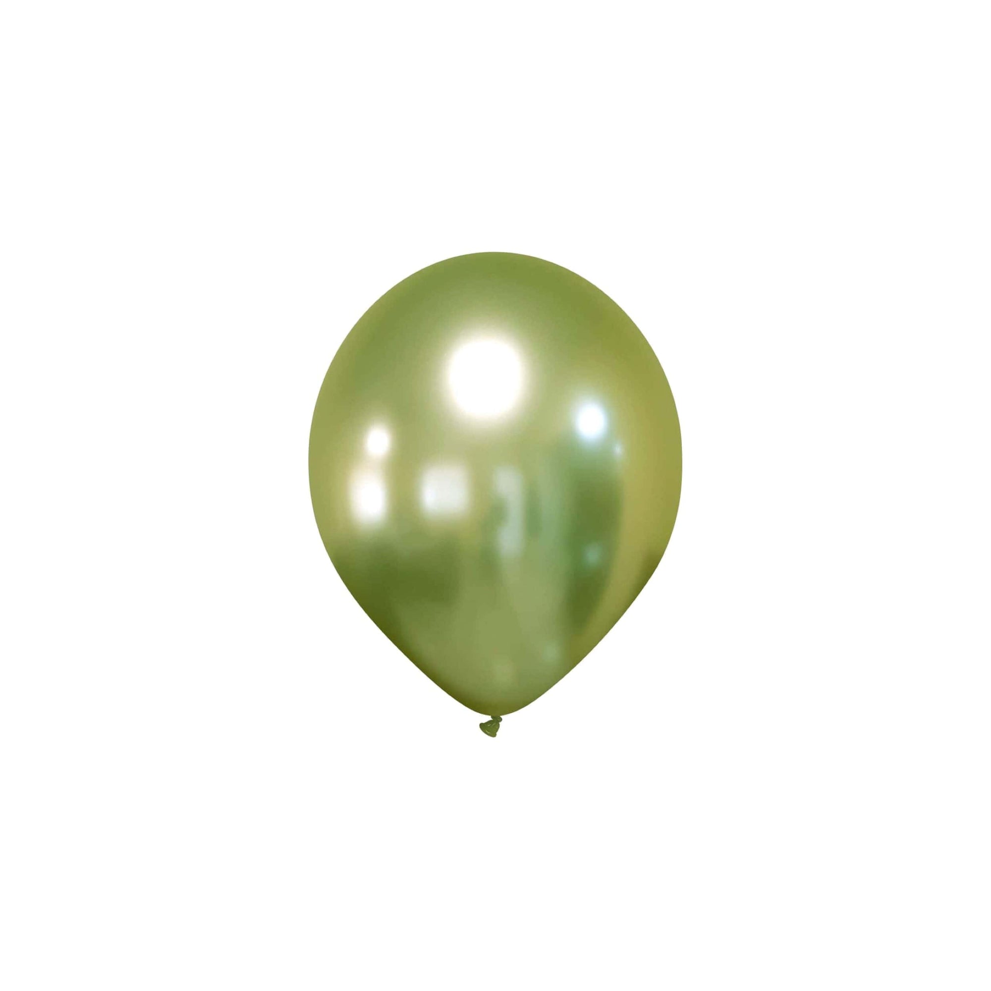 Cattex 5-inch metallic lime green latex balloon with glossy chrome finish for party decorations, birthday parties, and event supplies - premium quality party balloon with reflective surface
