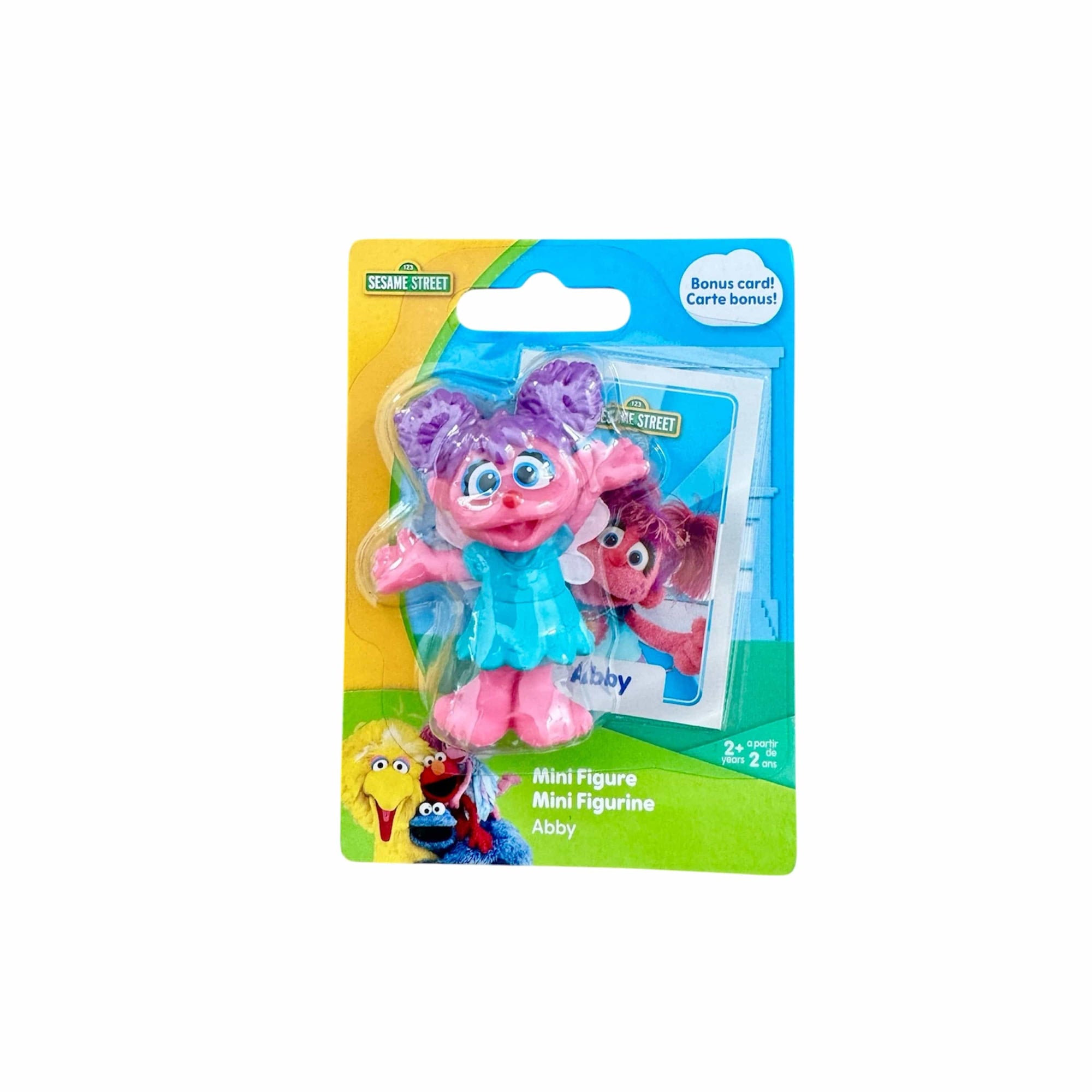 Sesame Street Abby Cadabby mini figure in packaging on a white background