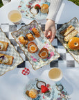 Black and White Checkered Table Runner