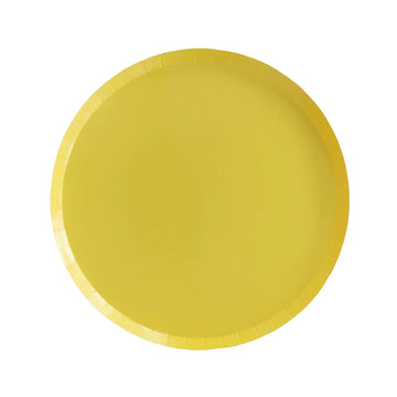Banana Yellow Circle Dinner Plates - Large