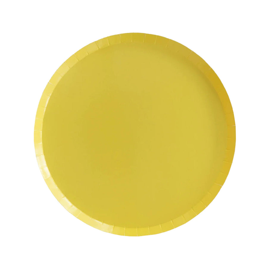 Banana Yellow Circle Dinner Plates - Large