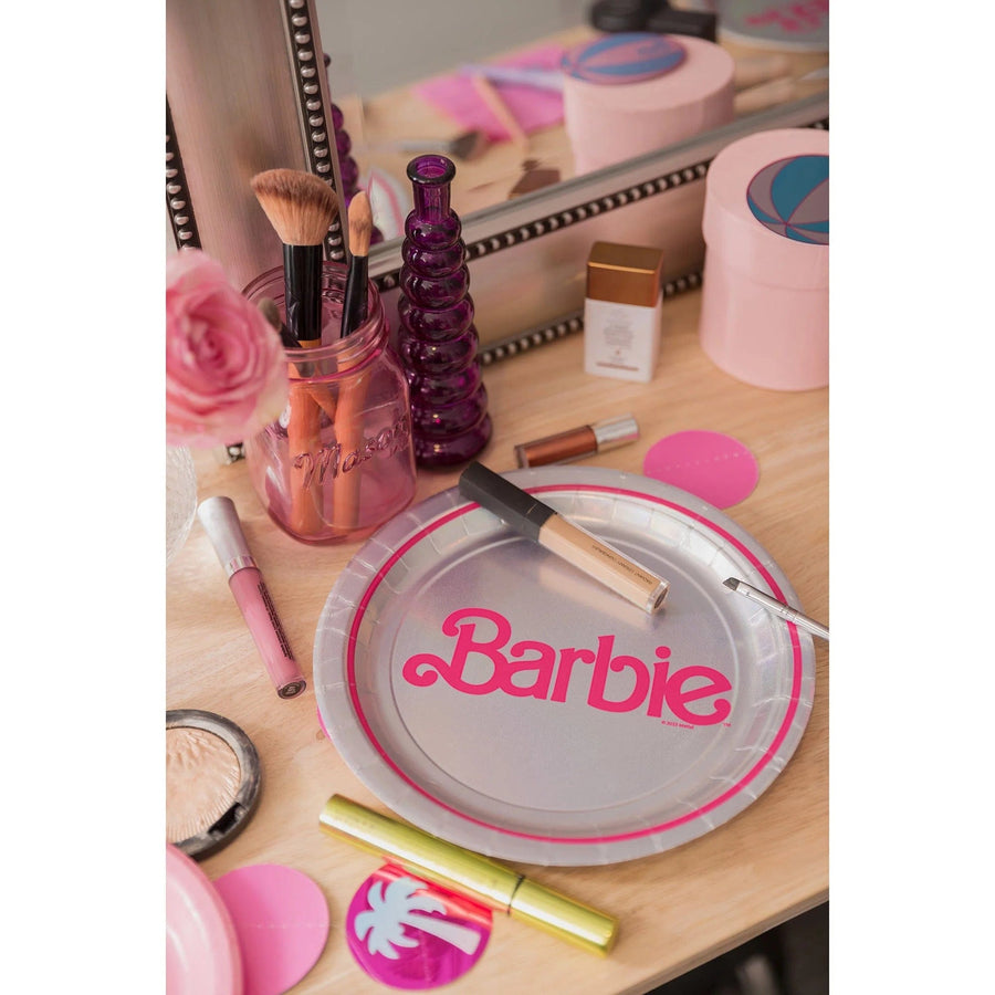 Silver Barbie Plates - Large