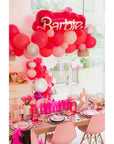 Pink and Silver Barbie Balloon