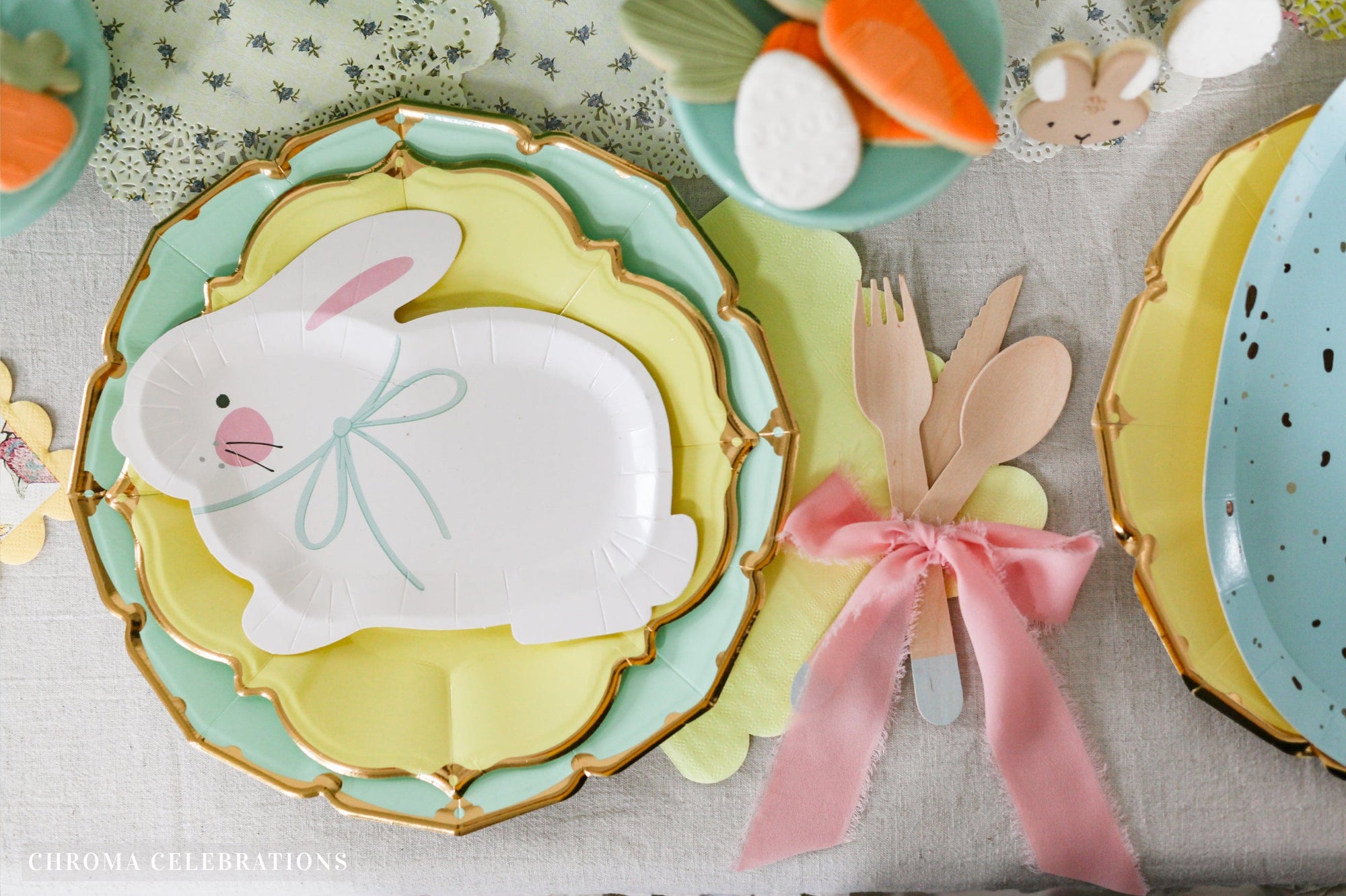 Bow Bunny Die Cut Plates - Small