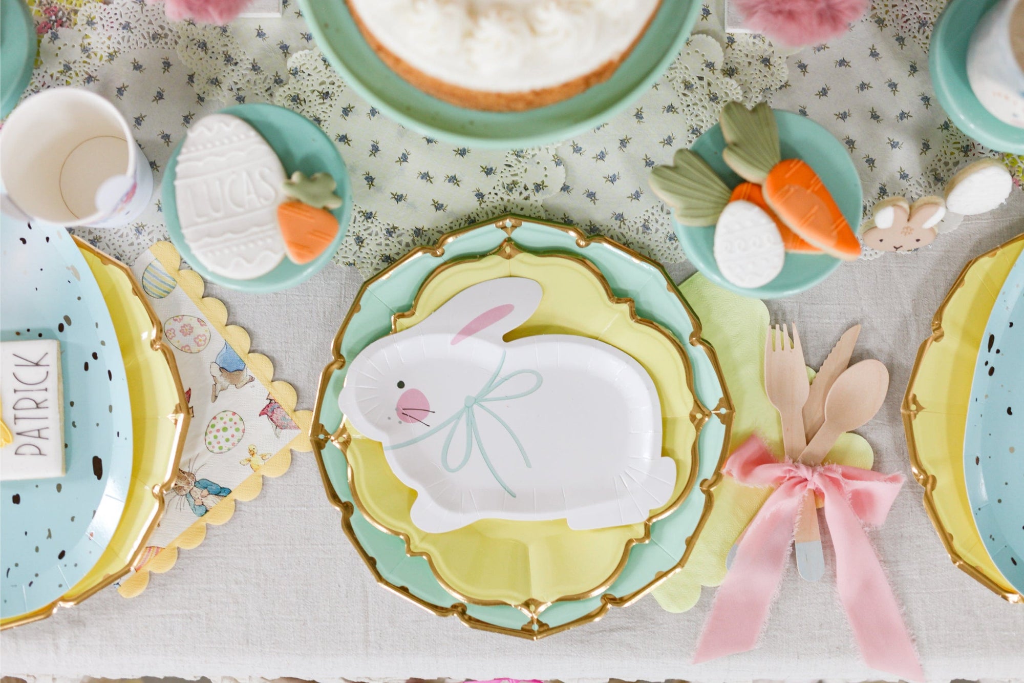 Bow Bunny Die Cut Plates - Small