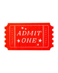 Red Admit One Ticket Napkins