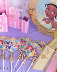 Pompons en tissu Disney Princess 