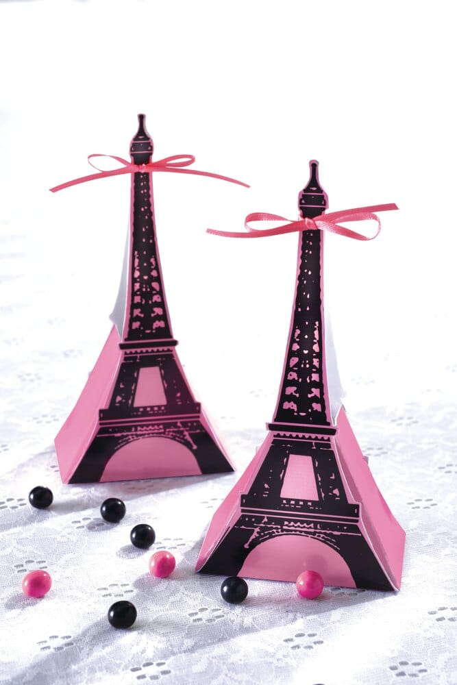 Eiffel Tower Paris Treat Favor Boxes