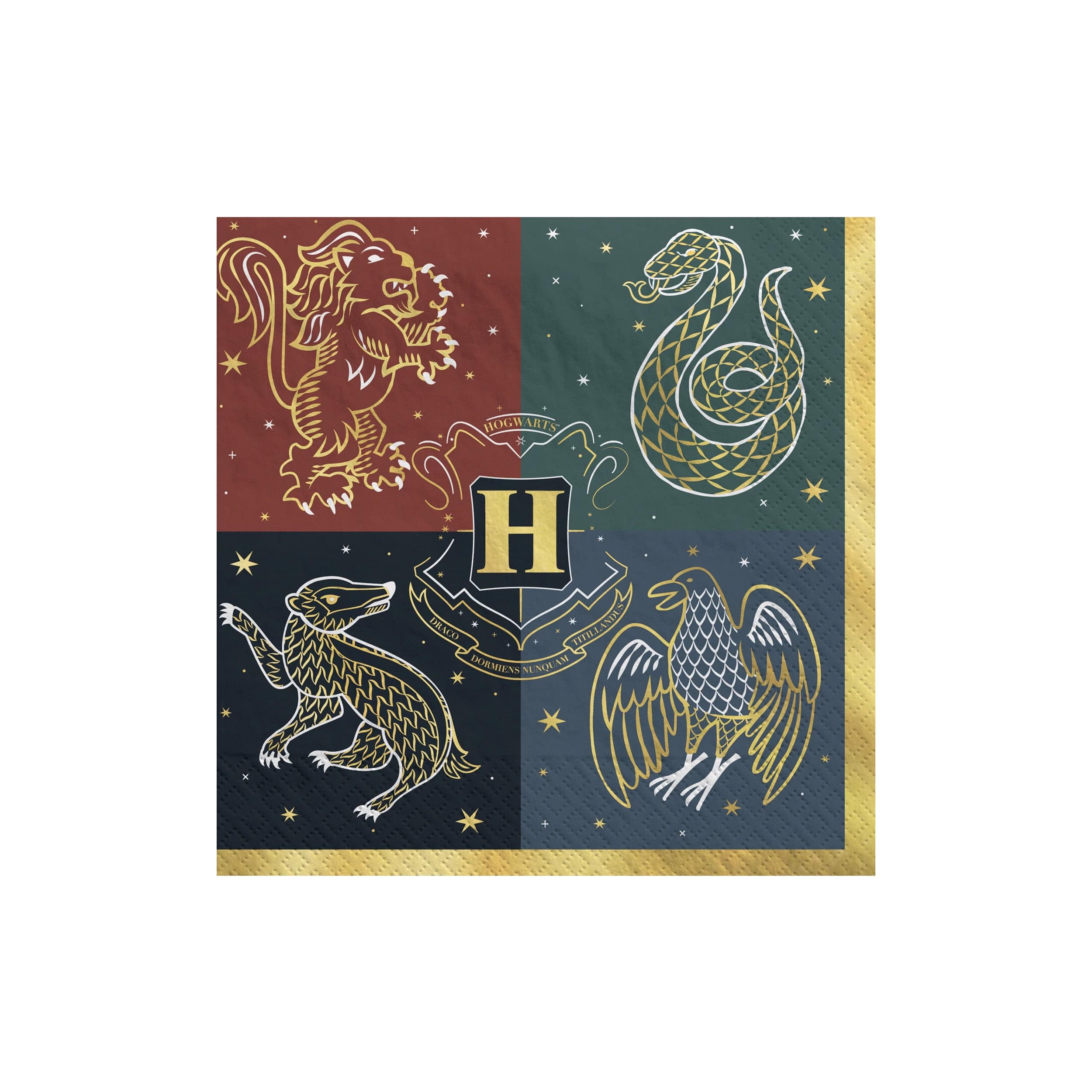 Golden Harry Potter House Napkins - Large – Chroma Celebrations