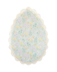 Floral-patterned Easter egg shaped plate 