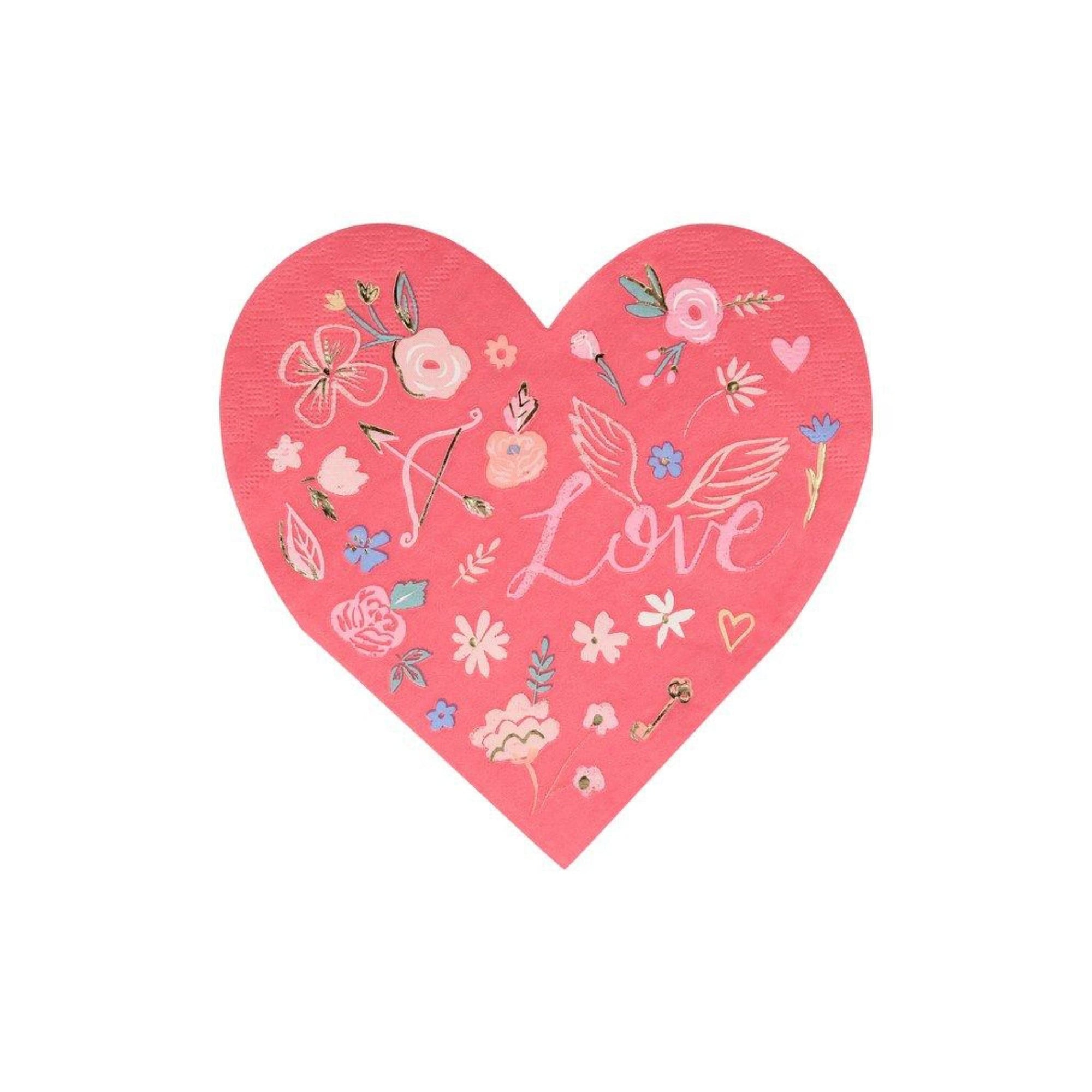 Love Valentine Heart Napkins