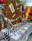 Black and White Checkered Table Runner