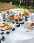 Black and White Checkered Table Runner