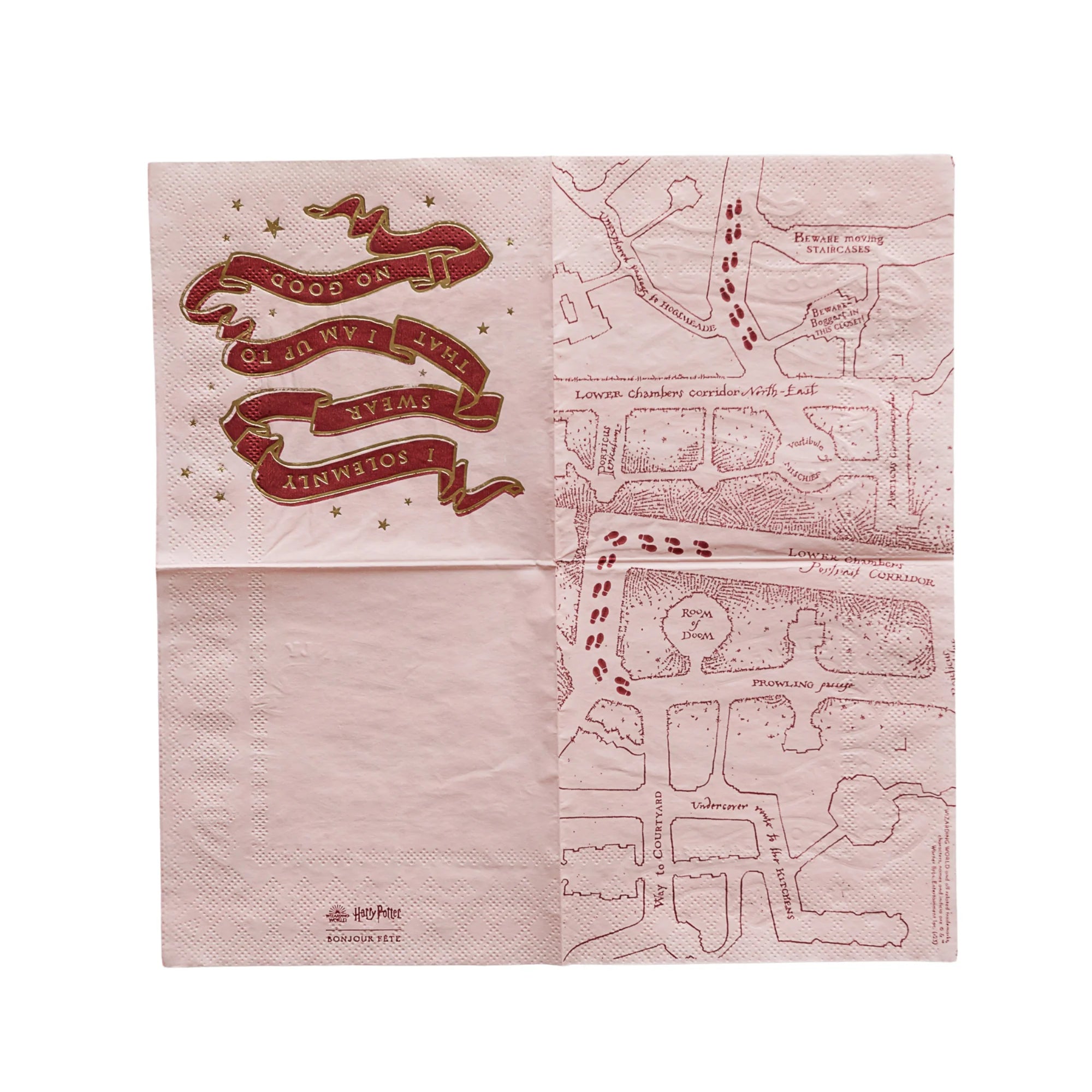 Harry Potter Marauder&#39;s Map House Napkins - Small