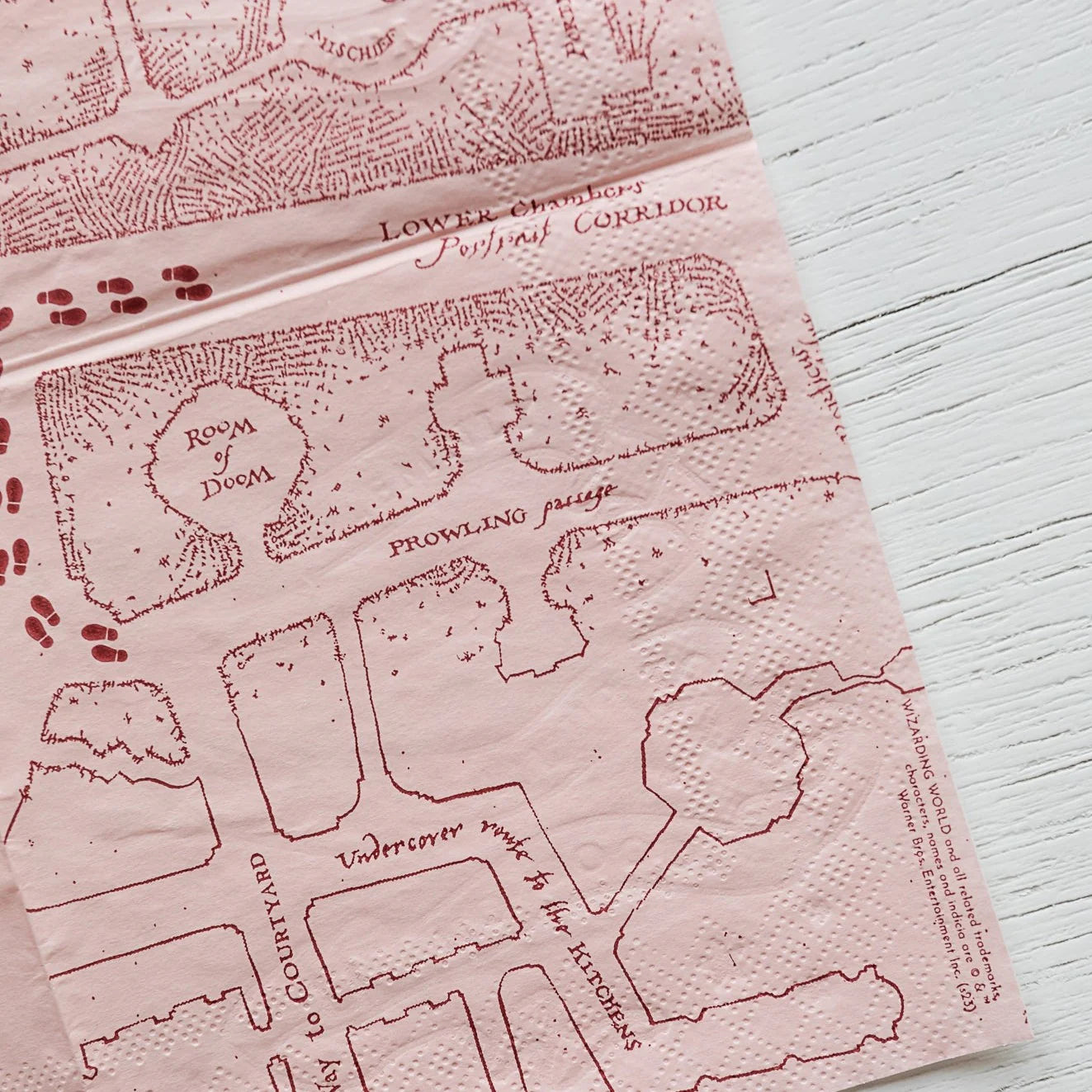 Harry Potter Marauder&#39;s Map House Napkins - Small