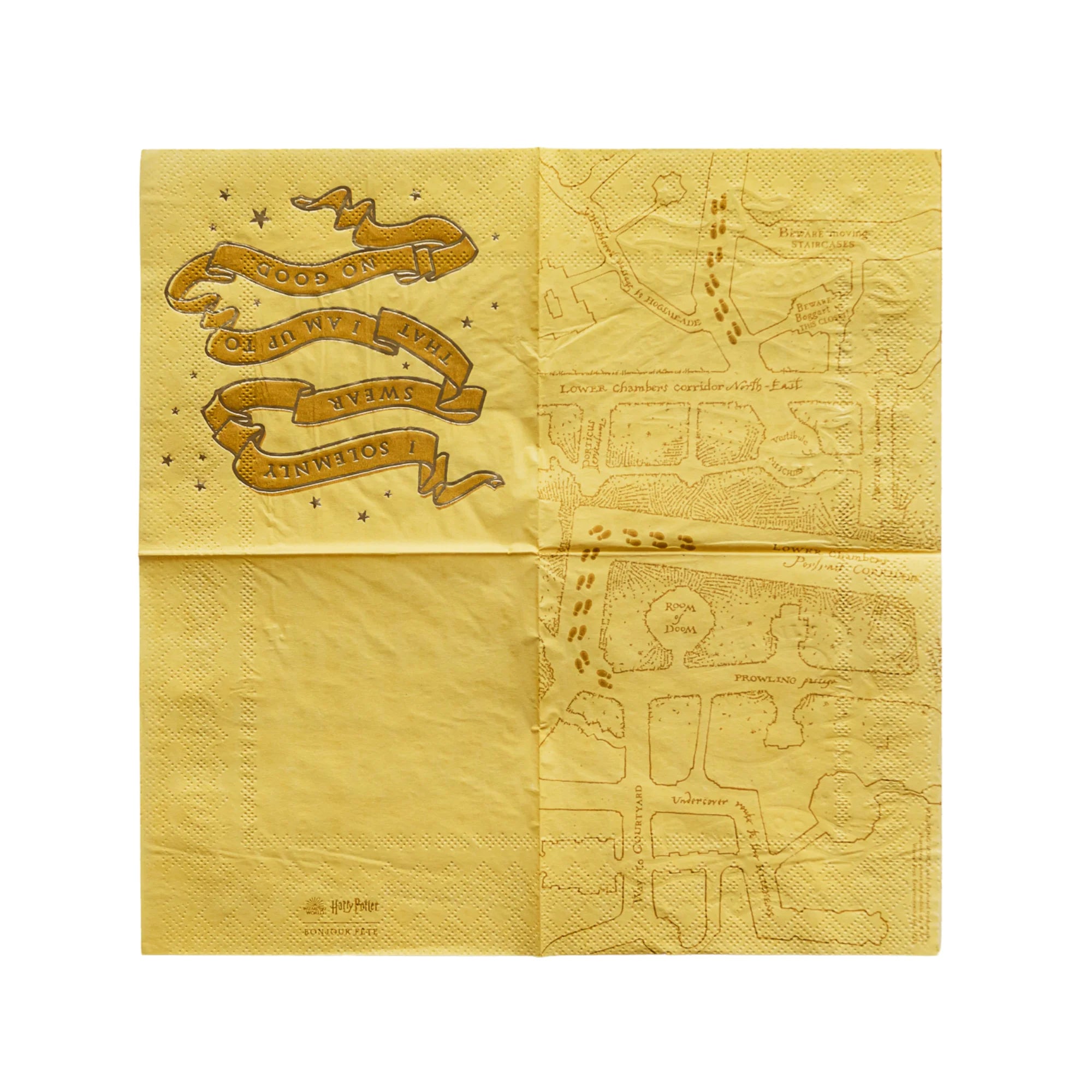 Harry Potter Marauder&#39;s Map House Napkins - Small