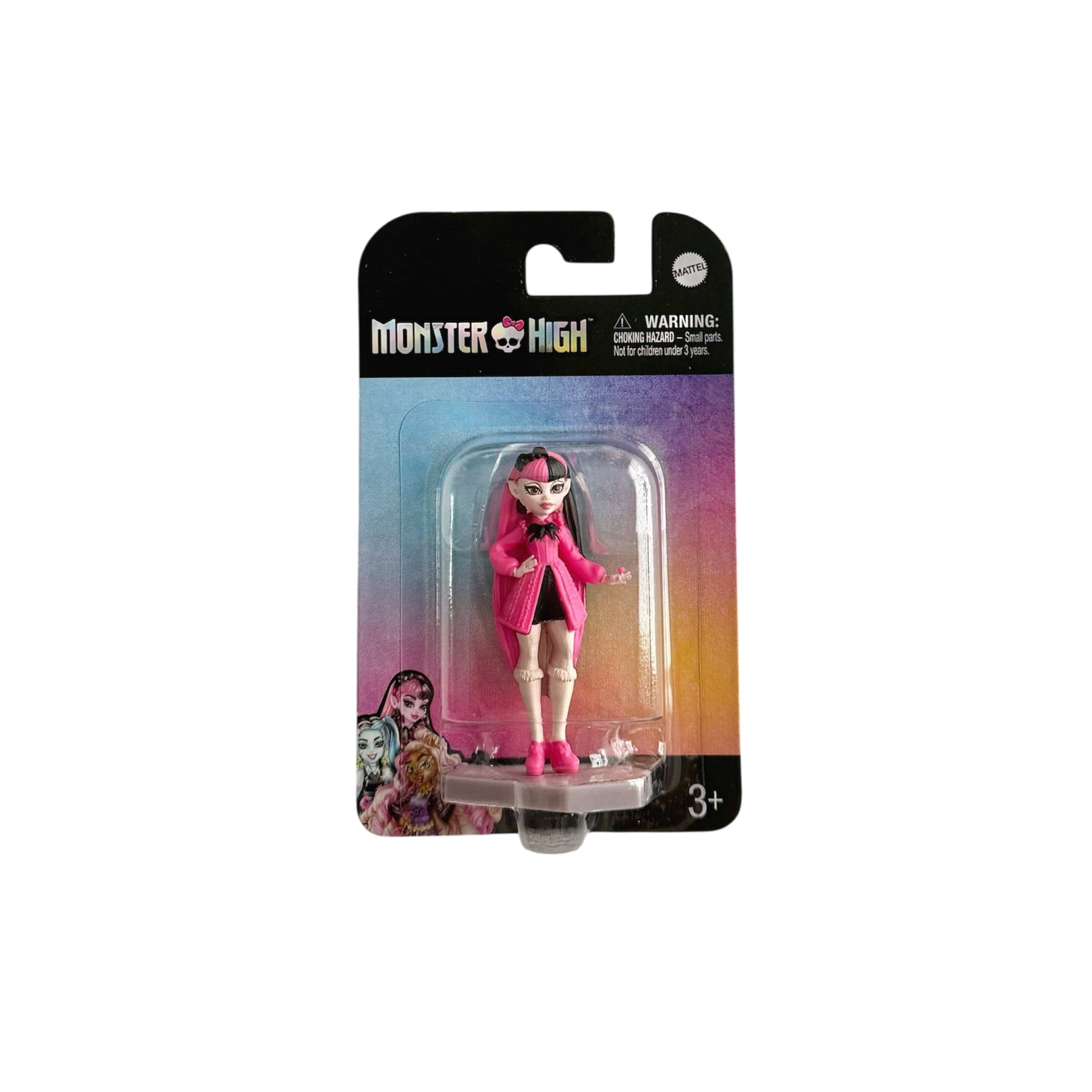 Monster High Draculaura mini doll figure in hot pink outfit collectible toy ideal for party favours cupcake toppers stocking stuffers and children's gifts