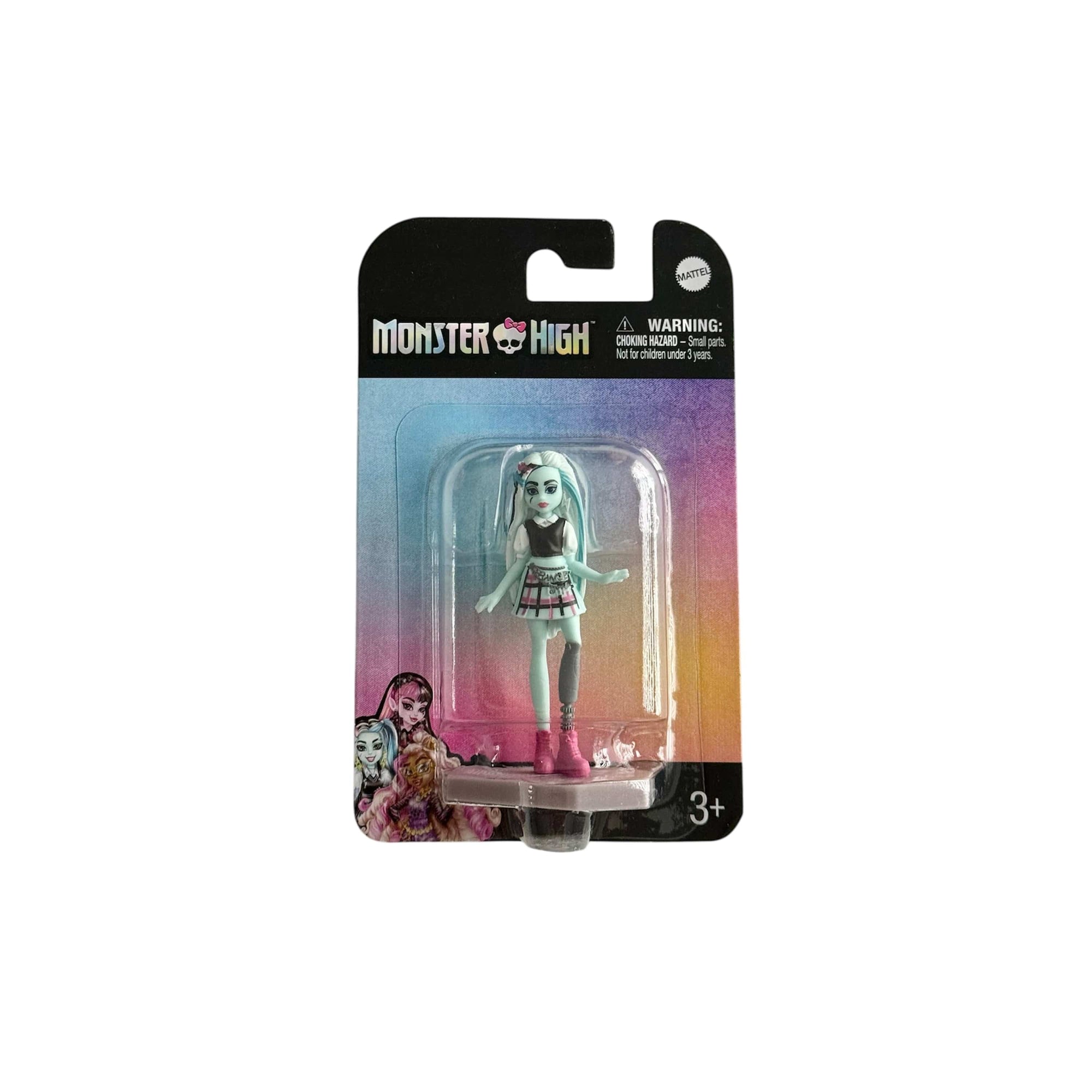 Monster High Frankie Stein mini figurine with teal hair and checkered skirt collectible doll perfect for party favours cake toppers stocking stuffers and kids gifts