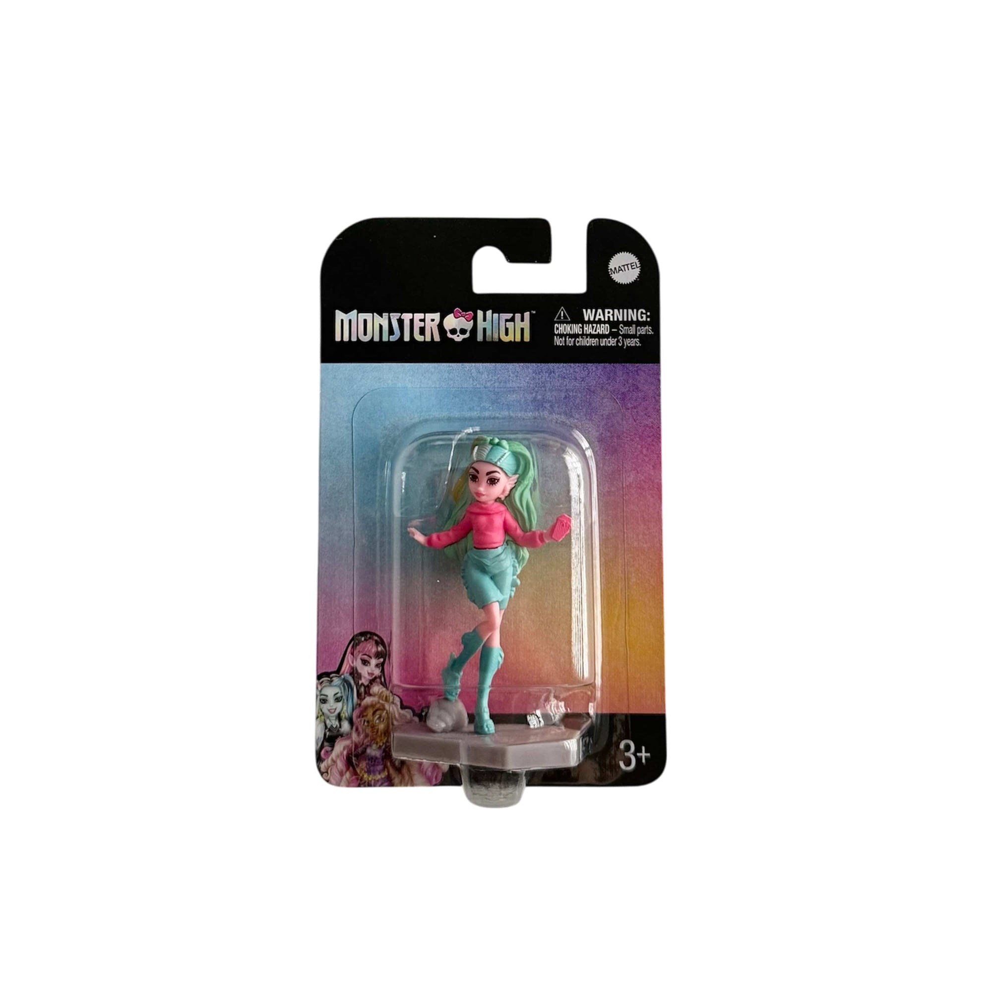 Monster High Lagoona mini figurine with pink and teal ombre hair collectible doll perfect for birthday cake toppers party favours and kids stocking stuffers