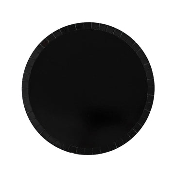 Onyx Black Circle Dinner Plates - Large