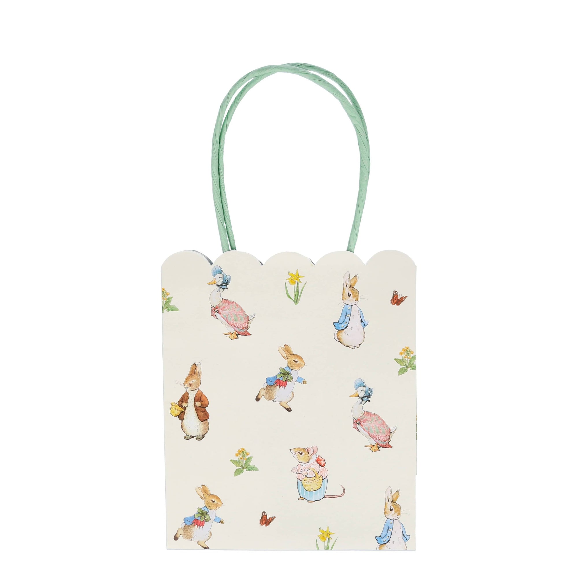 Small gift bag with a Beatrix Potter Peter Rabbit character pattern
