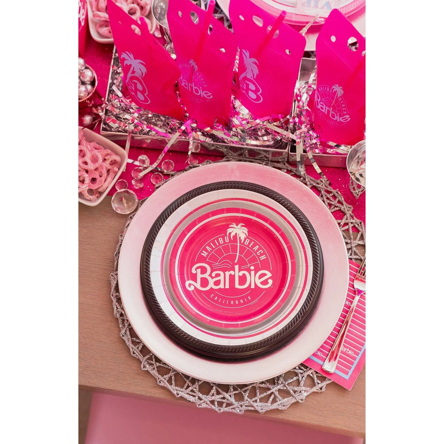 Pink Malibu Beach Barbie Plates - Small