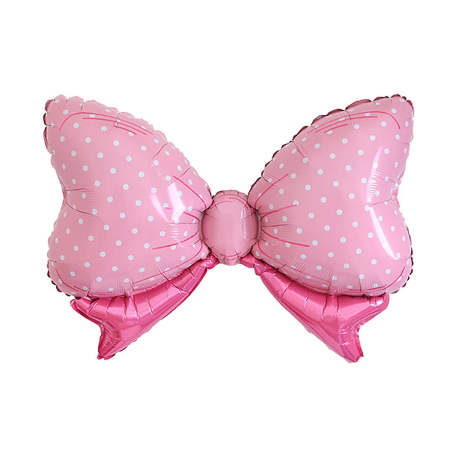 Dotted Pink Bow Balloon