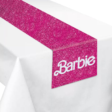 Pink Glitter Barbie Table Runner