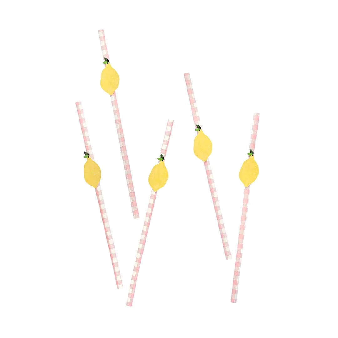 Pink Lemonade Paper Straws
