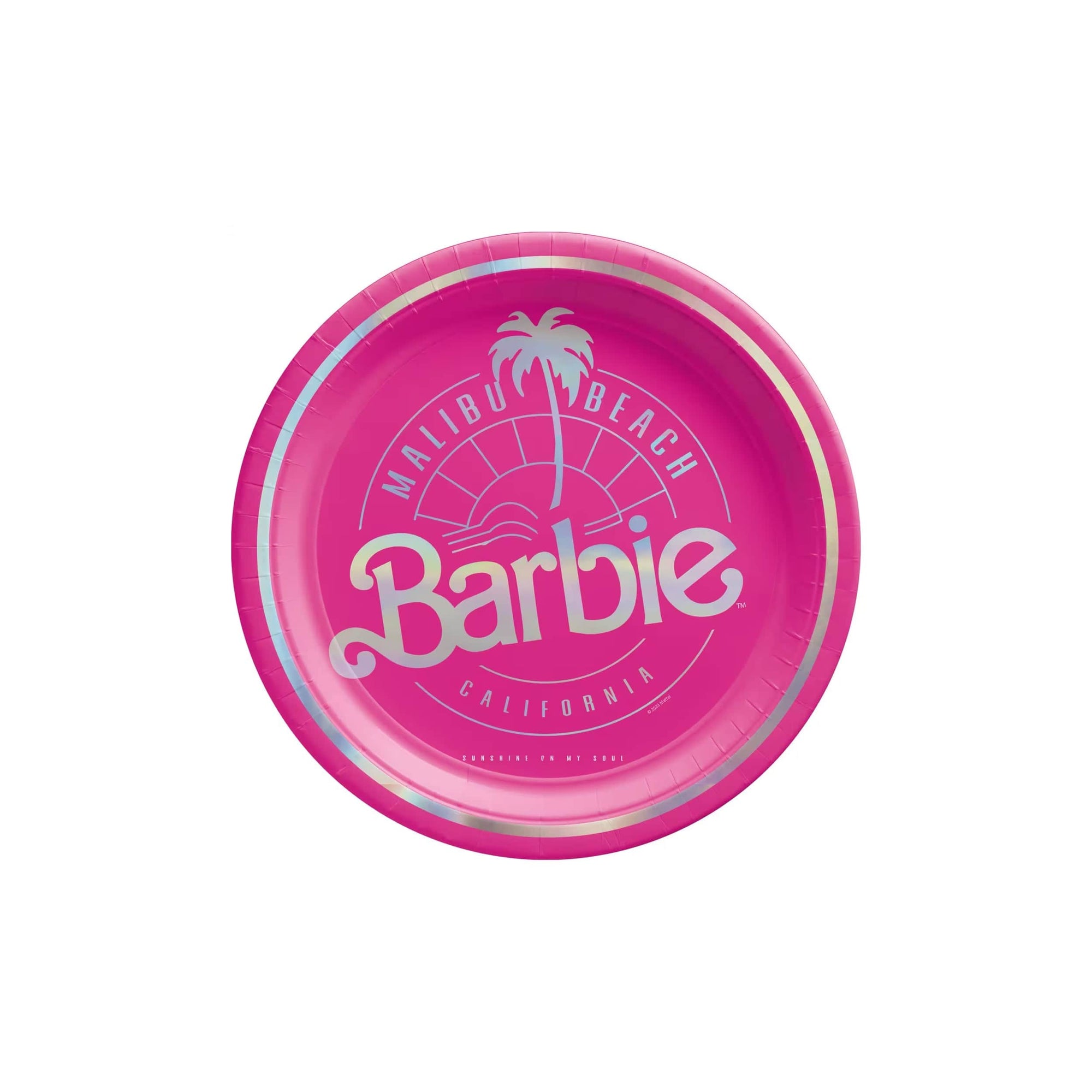 Pink Malibu Beach Barbie Plates