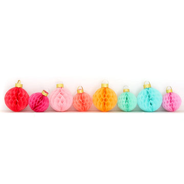 Rainbow Honeycomb Ornaments