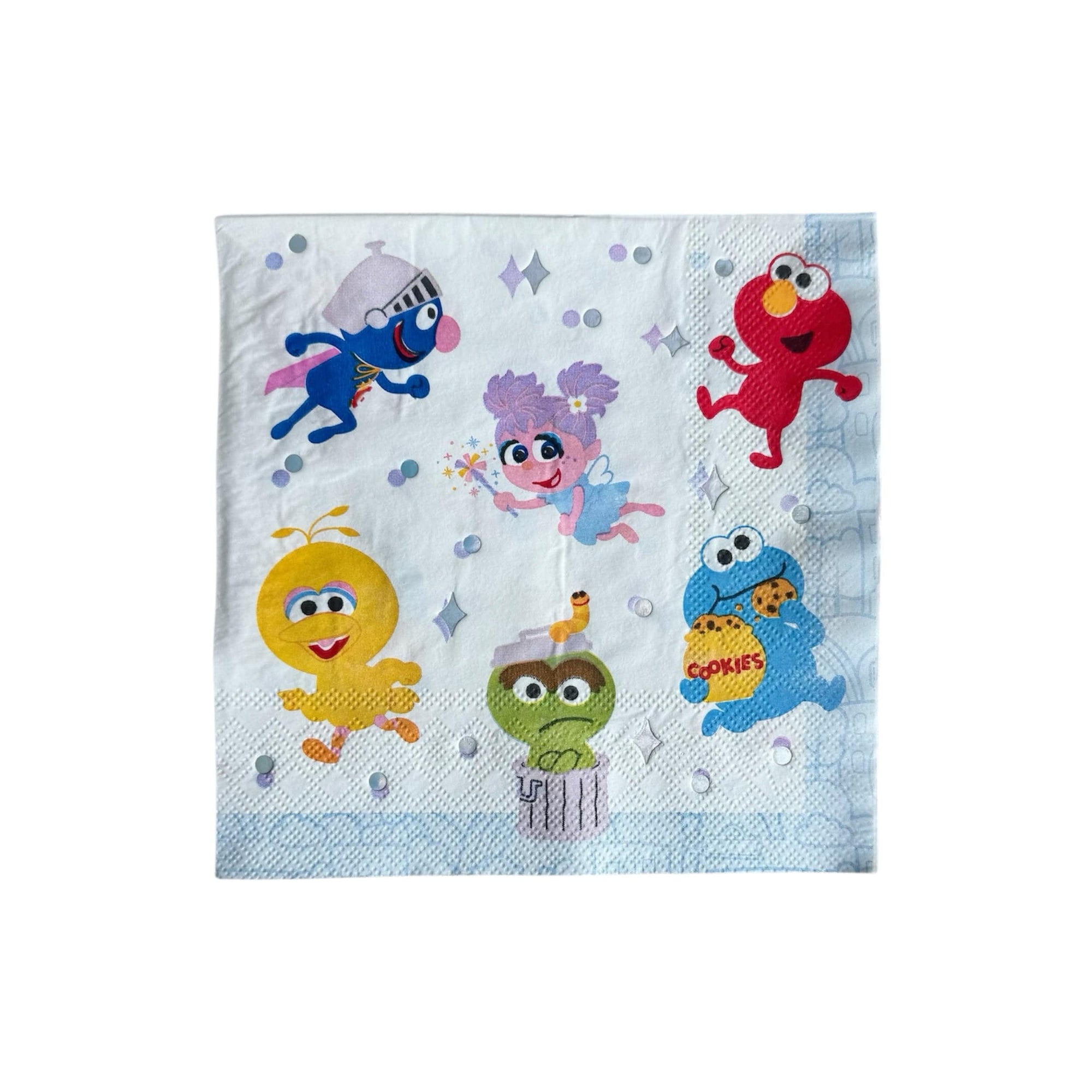 Sesame Street  party napkins - Elmo Cookie Monster Oscar Abby Cadabby kids birthday paper napkins for toddler party supplies