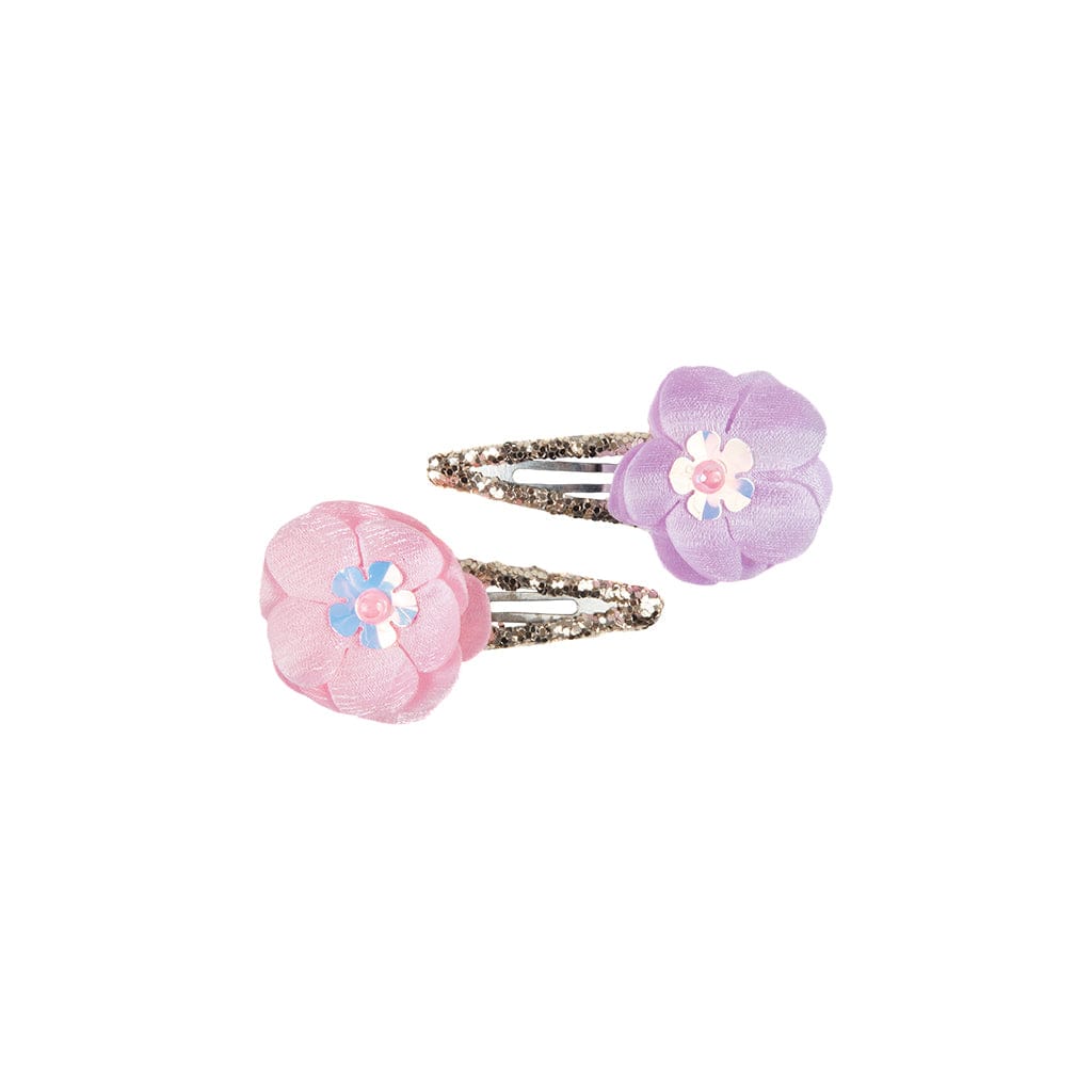 Sparkly Flower Clips