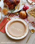 Thankful Kraft Scalloped Plates