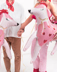 Pink Paris poodle balloons Valentine's Day party decorations - French themed foil balloons with hearts for romantic celebration party supplies