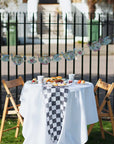 Black and White Checkered Table Runner