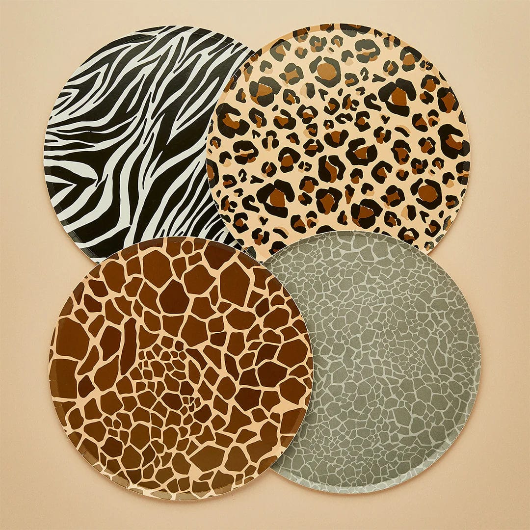 Animal Print Circle Plates - Large