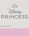 Video of girl modelling Disney Princess Tiana Signature Collection costume dress in green and yellow with organza skirt and lily pad cameo