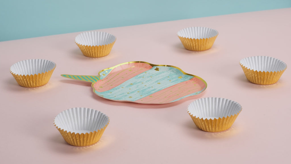 Cotton Candy Floss Circus Plates 