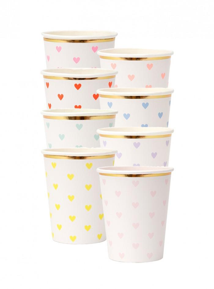 Party Palette Heart Cups