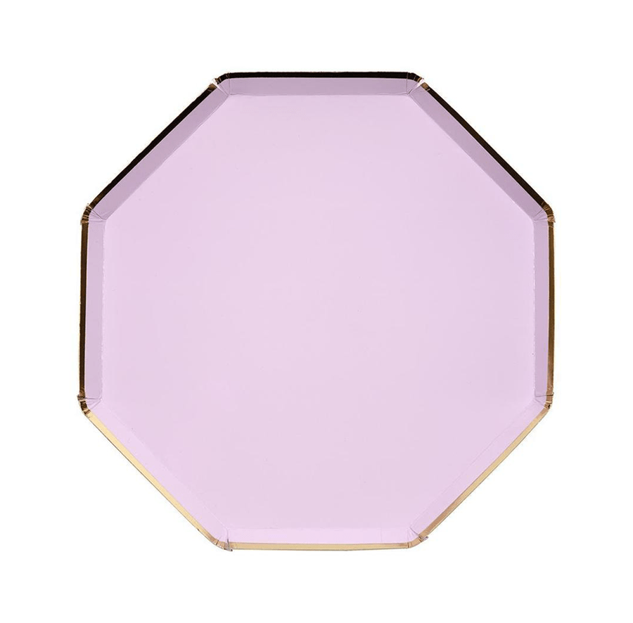 Lilac Geometric Plates - Large