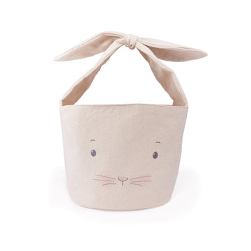 Embroidered Cream Bunny Basket