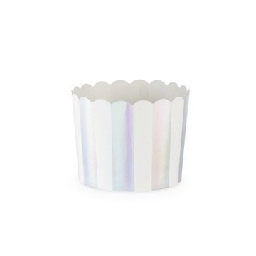 Iridescent Silver Stripe Treat Cups