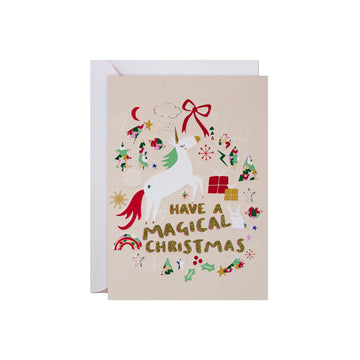 Magical Christmas Unicorn Card