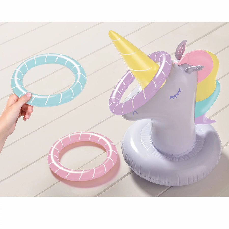 Inflatable Unicorn Ring Toss Set