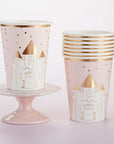 Pink Dot Princess Castle Cups