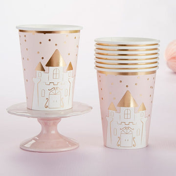 Pink Dot Princess Castle Cups