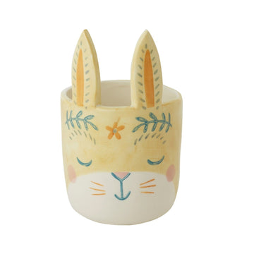 Yellow Boho Bunny Pot - Large