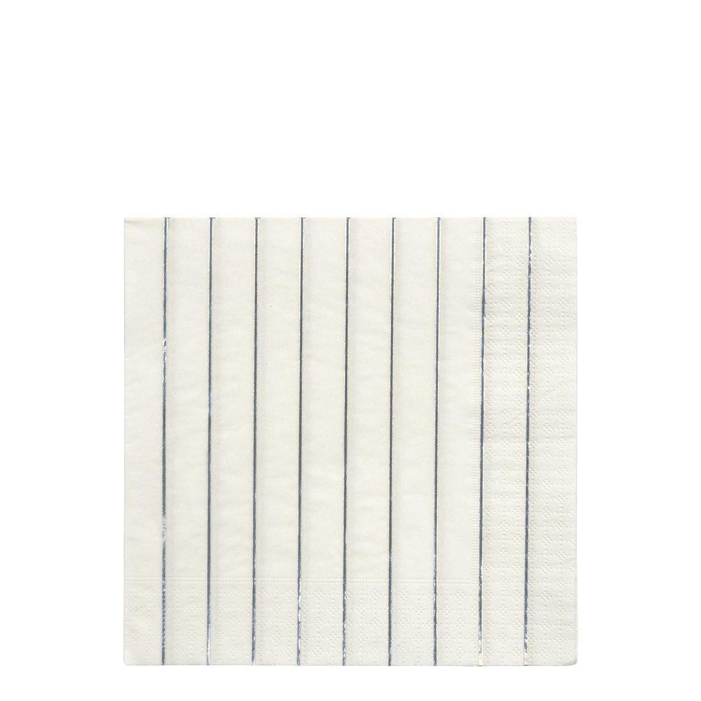 Silver Stripe Napkins - Large